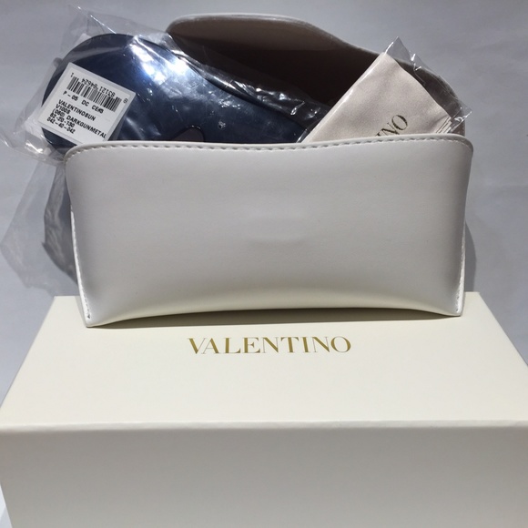COPY - NWT Valentino Women\'s Shield SilverTone Sunglasses main image 4
